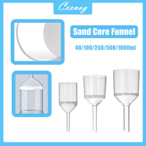 G2-4 Glass Sand Core Funnel 40/100/250/500/1000ML Laboratory Acid and Alkali Resistant Vertical Melting Filtration Funnel