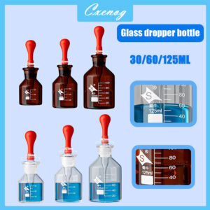 30/60/125ML Transparent /Brown British dropper bottle Dropper Bottle Gropping Glass Laboratory Drop Lab Glassware