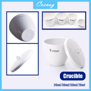 20-100ML High Temperature Resistant Ceramic Crucible with Cover Laboratory Porcelain Crucible