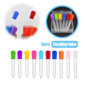 5ML Silicone Plastic Pipette Dropper Feeding Medicine Liquid Eye Ear Pipette Dropper School Lab Experiment Supplies