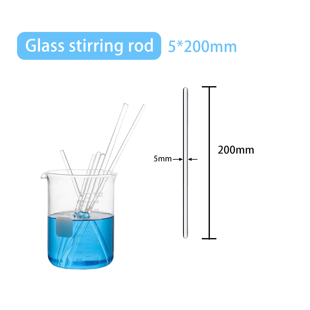 Borosilicate Glass Stirring Rods 5/7/10mm Diameter 150/200/300/mm Length Agitator Stirrer For Chemistry Lab - 图片 6