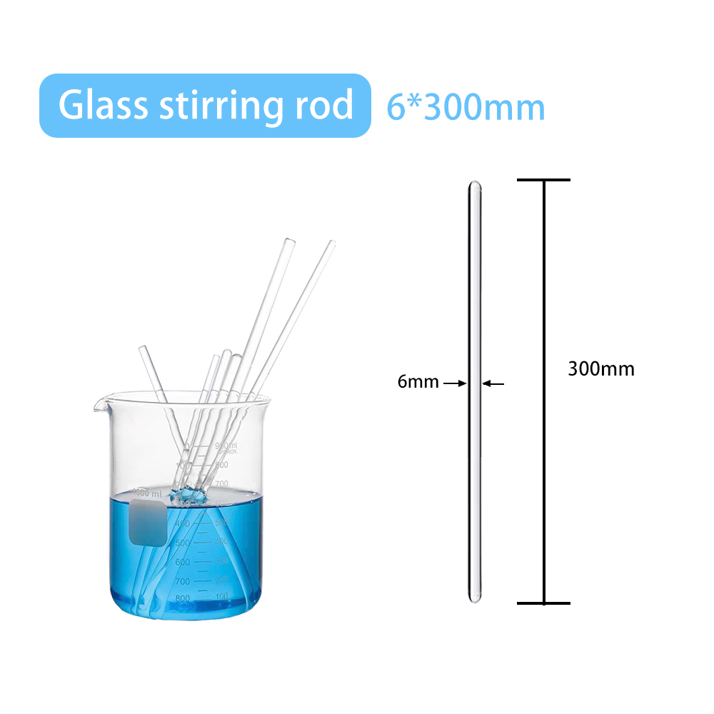 Borosilicate Glass Stirring Rods 5/7/10mm Diameter 150/200/300/mm Length Agitator Stirrer For Chemistry Lab - 图片 8