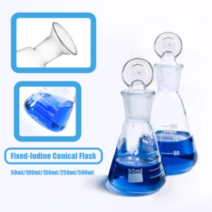 50-500ML Lab Glass Odine Flask High Borosilicate Glass Triangle Flask with Iodine Plug Laboratory Glassware