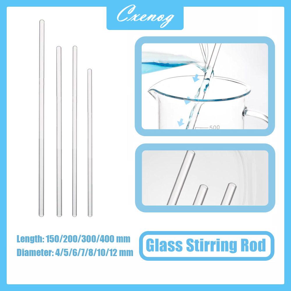 Borosilicate Glass Stirring Rods 5/7/10mm Diameter 150/200/300/mm Length Agitator Stirrer For Chemistry Lab